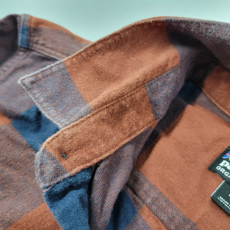 【中古品】【メンズ】 STY42400FA21 ORGANIC COTTON FLANNEL SHIRT オーガニック コットン フランネル シャツ トップス 長袖 144-260311-ya-05-izu サイズ：M カラー：BROWN×BLUE 万代Net店