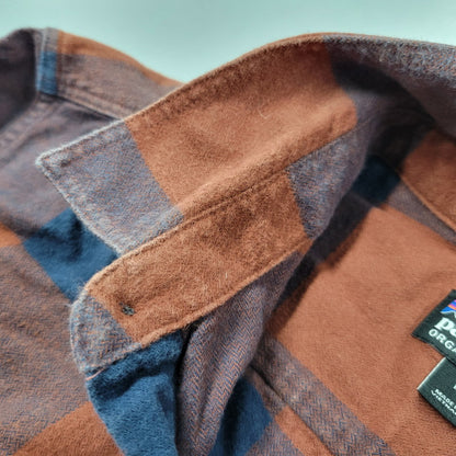 【中古品】【メンズ】 STY42400FA21 ORGANIC COTTON FLANNEL SHIRT オーガニック コットン フランネル シャツ トップス 長袖 144-260311-ya-05-izu サイズ：M カラー：BROWN×BLUE 万代Net店