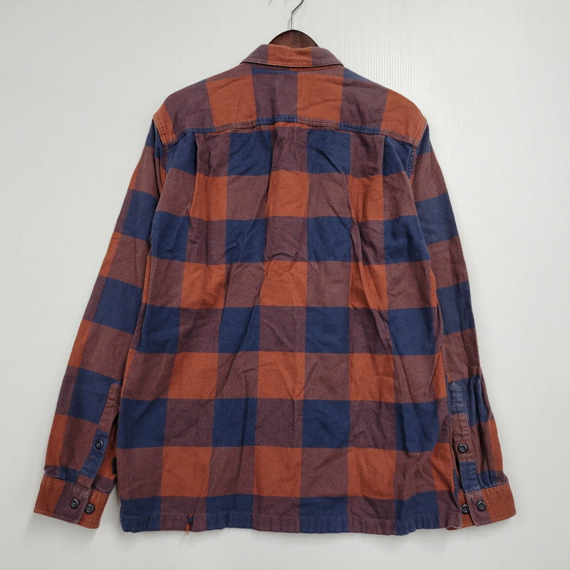 【中古品】【メンズ】 STY42400FA21 ORGANIC COTTON FLANNEL SHIRT オーガニック コットン フランネル シャツ トップス 長袖 144-260311-ya-05-izu サイズ：M カラー：BROWN×BLUE 万代Net店