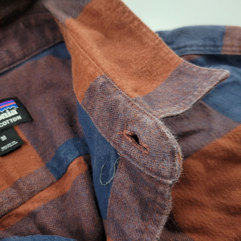 【中古品】【メンズ】 STY42400FA21 ORGANIC COTTON FLANNEL SHIRT オーガニック コットン フランネル シャツ トップス 長袖 144-260311-ya-05-izu サイズ：M カラー：BROWN×BLUE 万代Net店