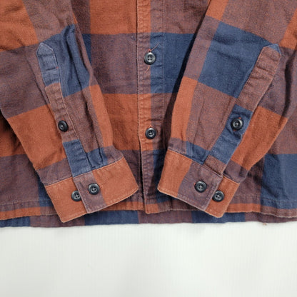 【中古品】【メンズ】 STY42400FA21 ORGANIC COTTON FLANNEL SHIRT オーガニック コットン フランネル シャツ トップス 長袖 144-260311-ya-05-izu サイズ：M カラー：BROWN×BLUE 万代Net店
