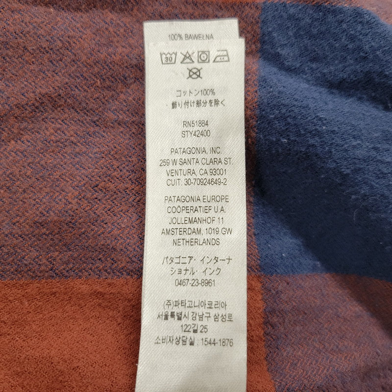 【中古品】【メンズ】 STY42400FA21 ORGANIC COTTON FLANNEL SHIRT オーガニック コットン フランネル シャツ トップス 長袖 144-260311-ya-05-izu サイズ：M カラー：BROWN×BLUE 万代Net店