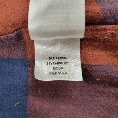 【中古品】【メンズ】 STY42400FA21 ORGANIC COTTON FLANNEL SHIRT オーガニック コットン フランネル シャツ トップス 長袖 144-260311-ya-05-izu サイズ：M カラー：BROWN×BLUE 万代Net店