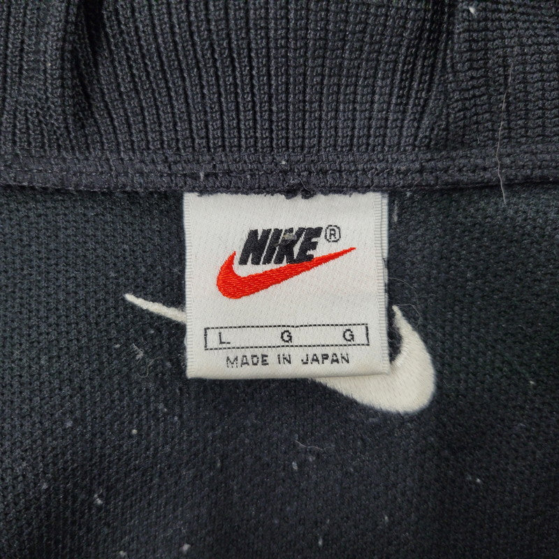【現状渡し品】【メンズ】 OLD NIKE オールド ナイキ H9 SUT 白タグ 日本製 TRACK JACKET トラック ジャケット トップス 長袖 146-260311-ya-07-izu サイズ：L カラー：BLACK×WHITE 万代Net店
