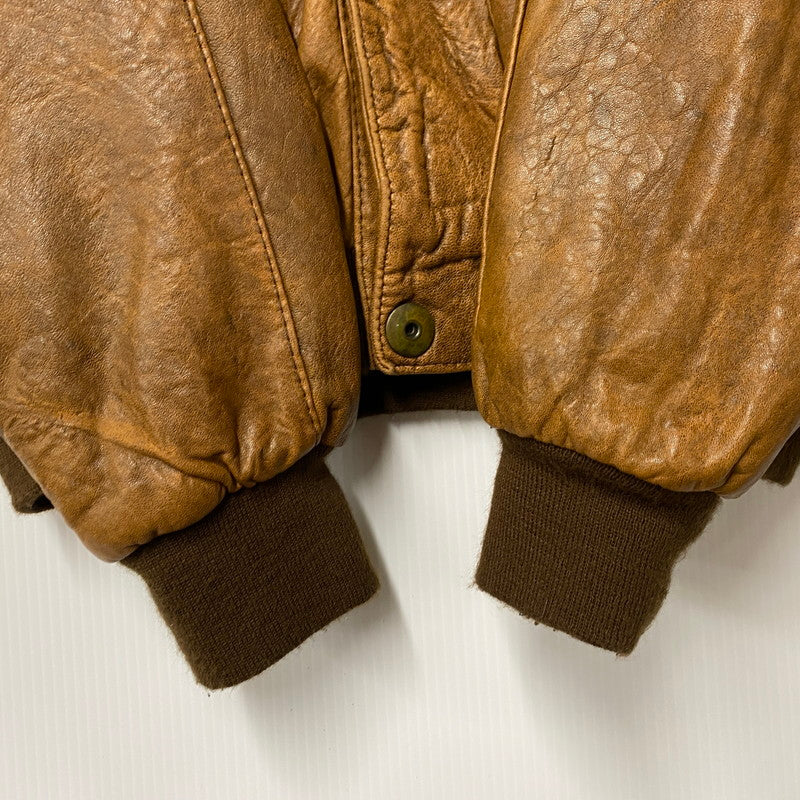 【現状渡し品】【メンズ】 VINTAGE イングランド製 BOHEMIAN PATTERN LEATHER JACKET ボヘミアン パターン レザー ジャケット アウター 146-260305-cs-03-izu サイズ：S カラー：ブラウン 万代Net店