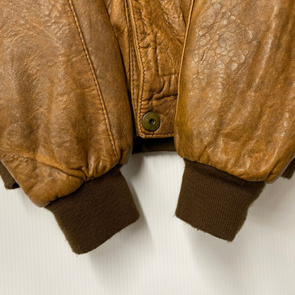 【現状渡し品】【メンズ】 VINTAGE イングランド製 BOHEMIAN PATTERN LEATHER JACKET ボヘミアン パターン レザー ジャケット アウター 146-260305-cs-03-izu サイズ：S カラー：ブラウン 万代Net店