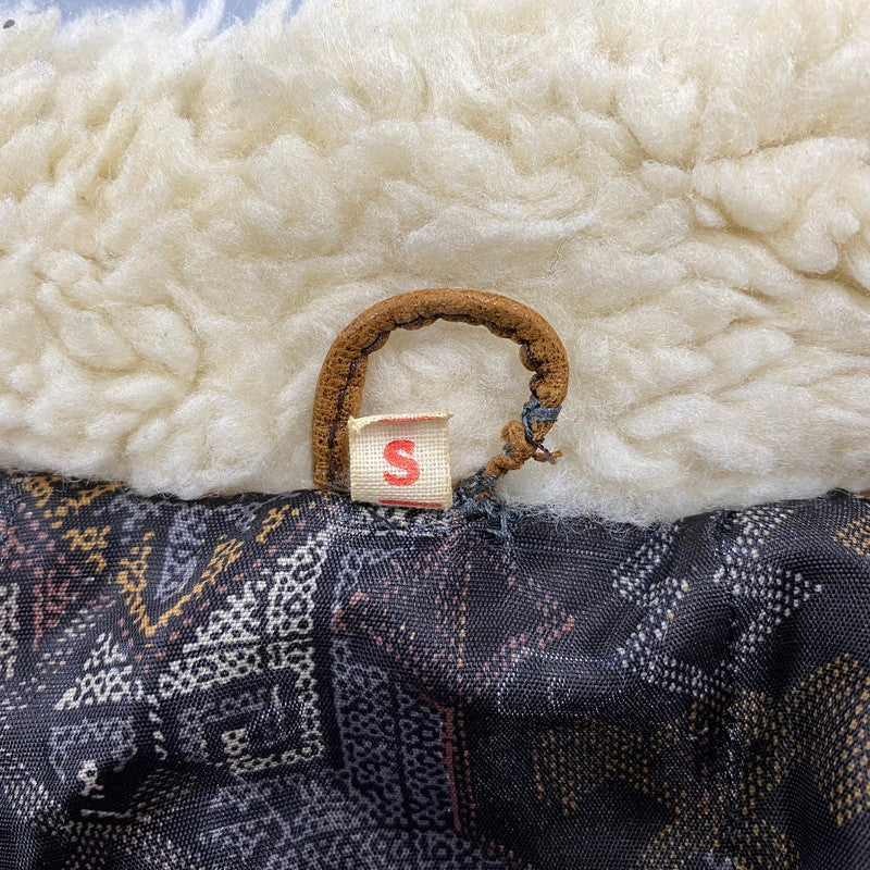 【現状渡し品】【メンズ】 VINTAGE イングランド製 BOHEMIAN PATTERN LEATHER JACKET ボヘミアン パターン レザー ジャケット アウター 146-260305-cs-03-izu サイズ：S カラー：ブラウン 万代Net店