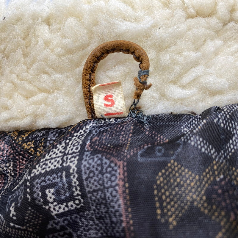 【現状渡し品】【メンズ】 VINTAGE イングランド製 BOHEMIAN PATTERN LEATHER JACKET ボヘミアン パターン レザー ジャケット アウター 146-260305-cs-03-izu サイズ：S カラー：ブラウン 万代Net店