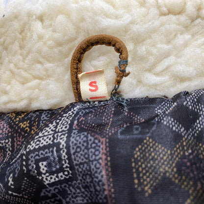 【現状渡し品】【メンズ】 VINTAGE イングランド製 BOHEMIAN PATTERN LEATHER JACKET ボヘミアン パターン レザー ジャケット アウター 146-260305-cs-03-izu サイズ：S カラー：ブラウン 万代Net店
