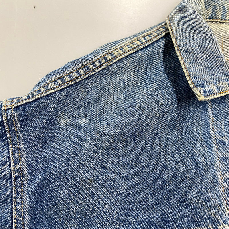 【現状渡し品】【メンズ】 刻印523 USA製 推定90’S DENIM JACKET デニム ジャケット アウター 146-260305-cs-05-izu サイズ：S カラー：インディゴ 万代Net店