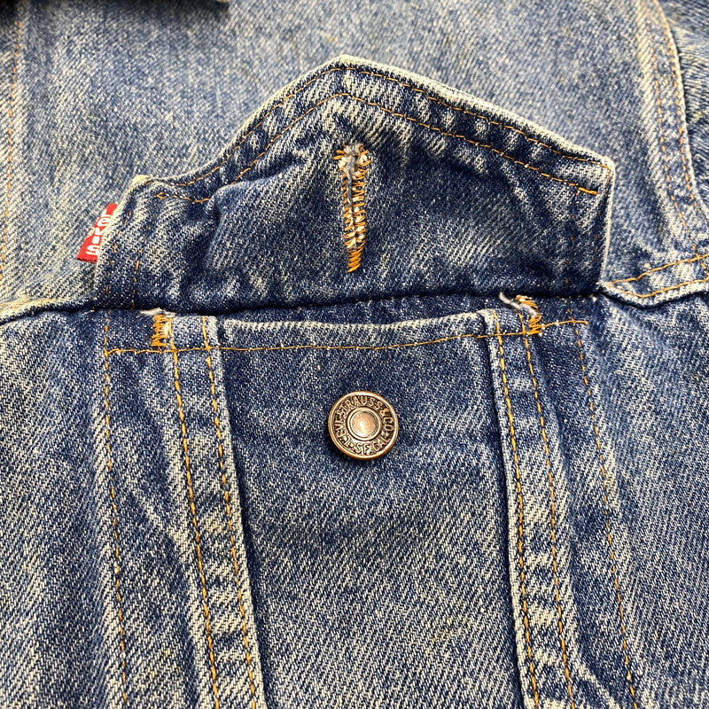 【現状渡し品】【メンズ】 刻印523 USA製 推定90’S DENIM JACKET デニム ジャケット アウター 146-260305-cs-05-izu サイズ：S カラー：インディゴ 万代Net店
