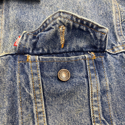 【現状渡し品】【メンズ】 刻印523 USA製 推定90’S DENIM JACKET デニム ジャケット アウター 146-260305-cs-05-izu サイズ：S カラー：インディゴ 万代Net店