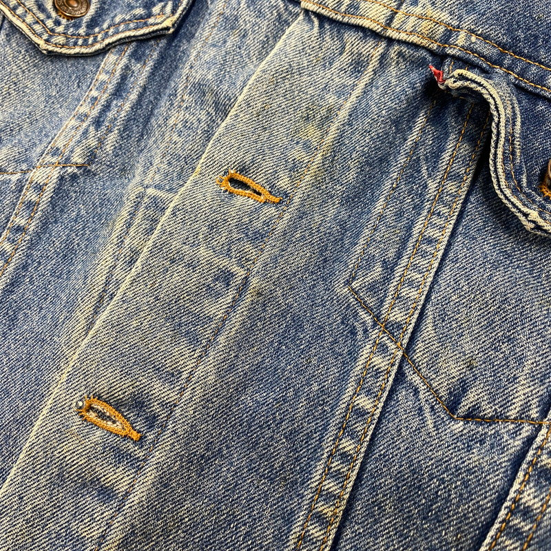 【現状渡し品】【メンズ】 刻印523 USA製 推定90’S DENIM JACKET デニム ジャケット アウター 146-260305-cs-05-izu サイズ：S カラー：インディゴ 万代Net店
