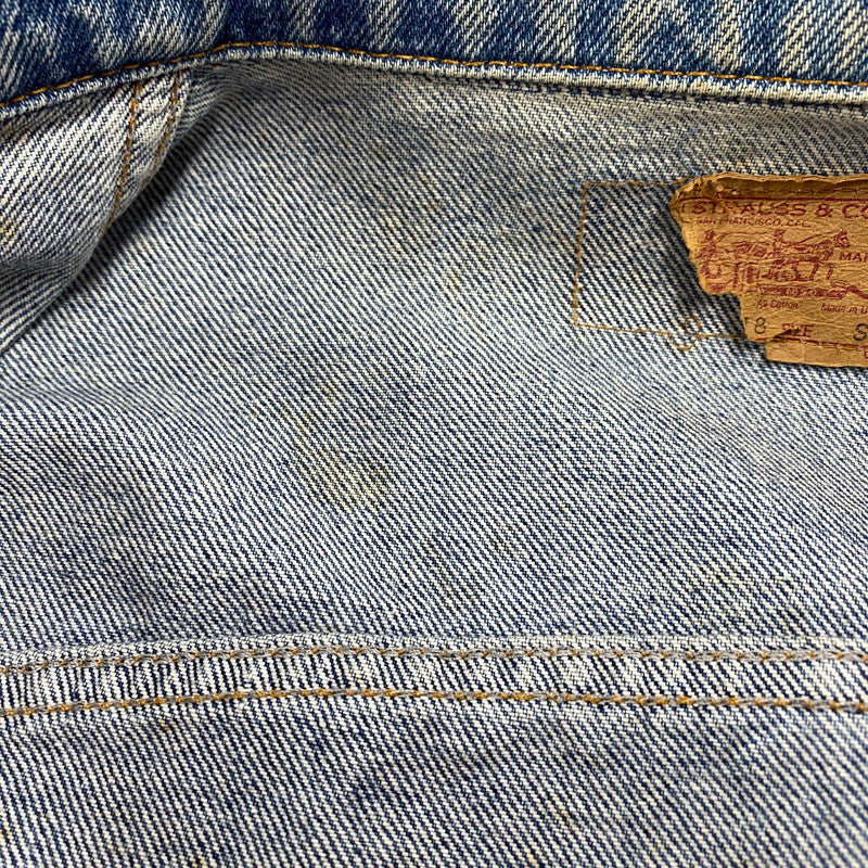 【現状渡し品】【メンズ】 刻印523 USA製 推定90’S DENIM JACKET デニム ジャケット アウター 146-260305-cs-05-izu サイズ：S カラー：インディゴ 万代Net店