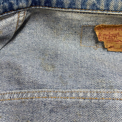 【現状渡し品】【メンズ】 刻印523 USA製 推定90’S DENIM JACKET デニム ジャケット アウター 146-260305-cs-05-izu サイズ：S カラー：インディゴ 万代Net店