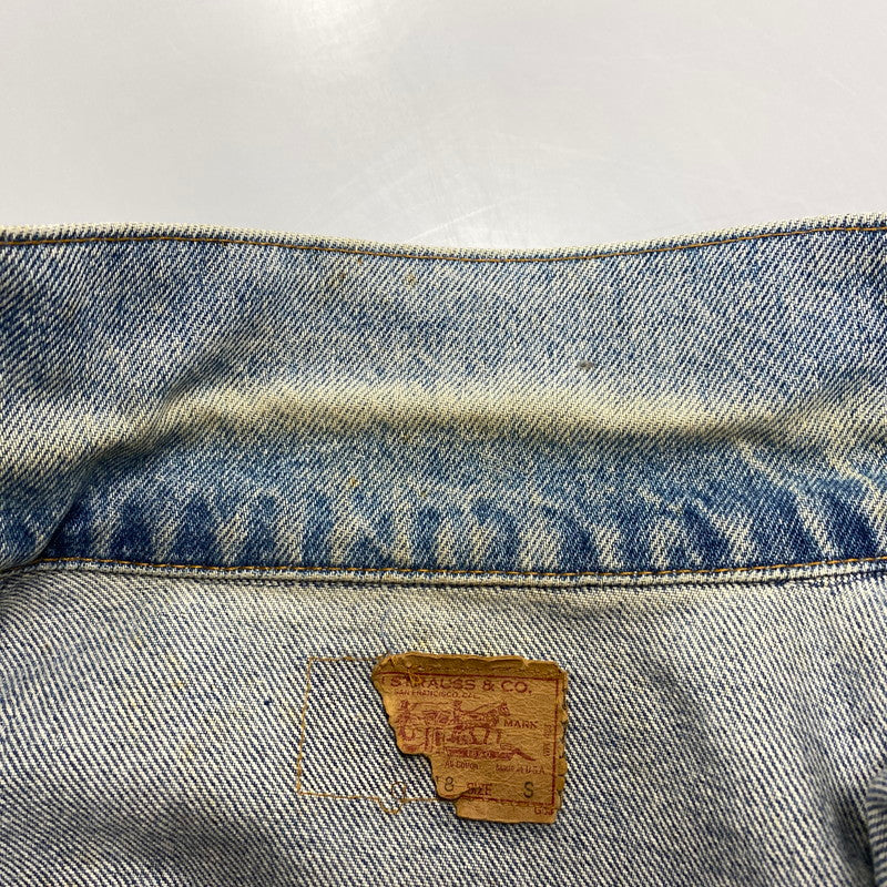 【現状渡し品】【メンズ】 刻印523 USA製 推定90’S DENIM JACKET デニム ジャケット アウター 146-260305-cs-05-izu サイズ：S カラー：インディゴ 万代Net店
