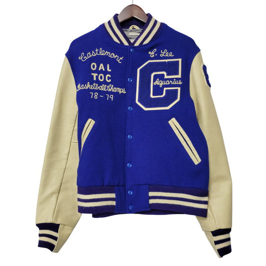 【中古品】【メンズ】 WAREHOUSE ウエアハウス × GOLDENBEAR ゴールデンベア AWARD JACKET アワードジャケット USA製 アウター 145-260306-as-32-izu サイズ：M カラー：ブルー 万代Net店