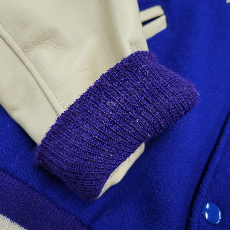 【中古品】【メンズ】 WAREHOUSE ウエアハウス × GOLDENBEAR ゴールデンベア AWARD JACKET アワードジャケット USA製 アウター 145-260306-as-32-izu サイズ：M カラー：ブルー 万代Net店