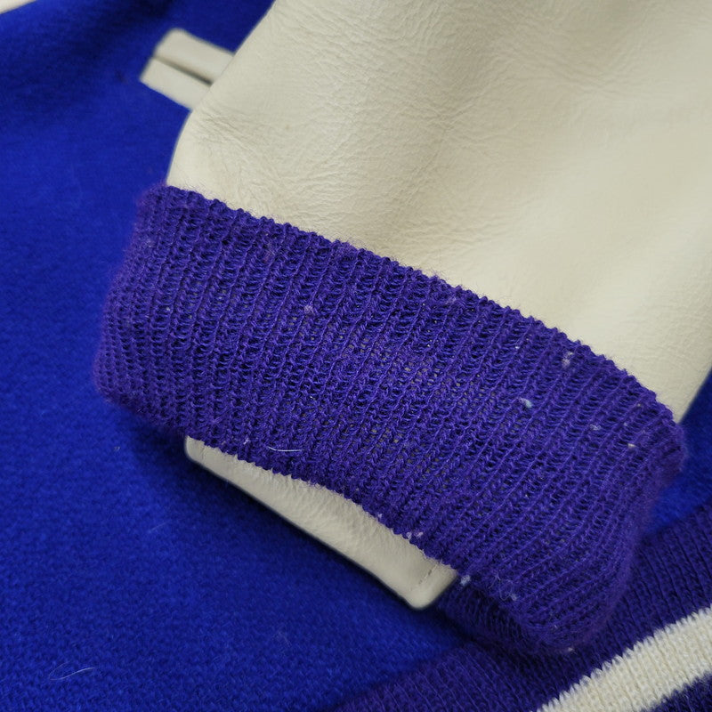 【中古品】【メンズ】 WAREHOUSE ウエアハウス × GOLDENBEAR ゴールデンベア AWARD JACKET アワードジャケット USA製 アウター 145-260306-as-32-izu サイズ：M カラー：ブルー 万代Net店