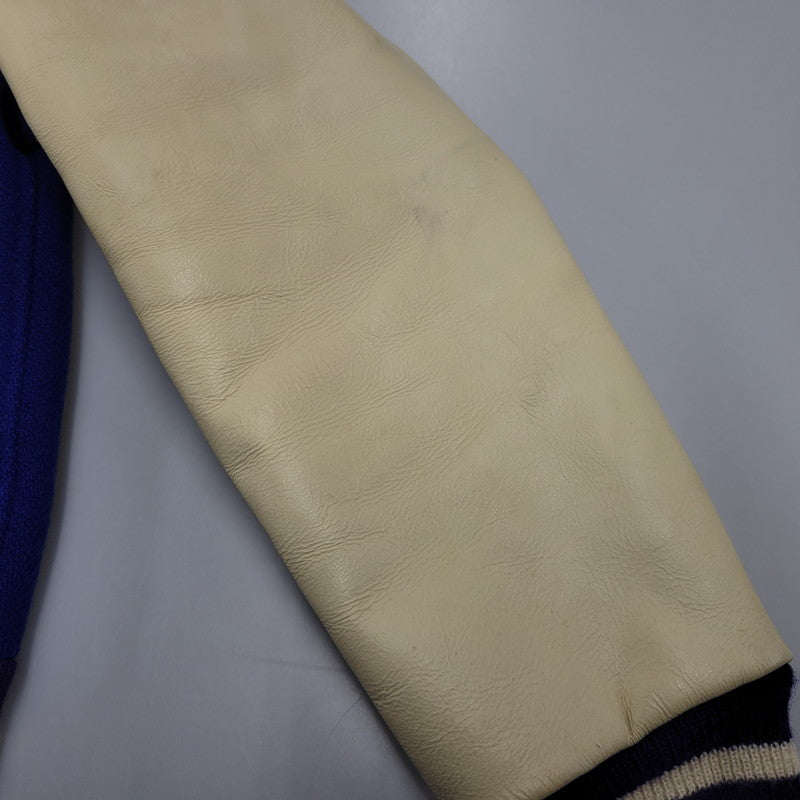 【中古品】【メンズ】 WAREHOUSE ウエアハウス × GOLDENBEAR ゴールデンベア AWARD JACKET アワードジャケット USA製 アウター 145-260306-as-32-izu サイズ：M カラー：ブルー 万代Net店