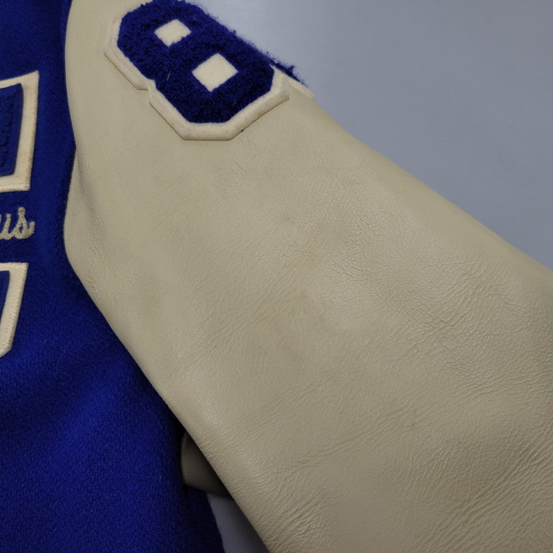 【中古品】【メンズ】 WAREHOUSE ウエアハウス × GOLDENBEAR ゴールデンベア AWARD JACKET アワードジャケット USA製 アウター 145-260306-as-32-izu サイズ：M カラー：ブルー 万代Net店