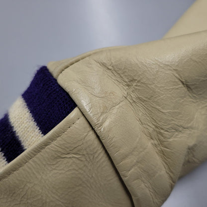 【中古品】【メンズ】 WAREHOUSE ウエアハウス × GOLDENBEAR ゴールデンベア AWARD JACKET アワードジャケット USA製 アウター 145-260306-as-32-izu サイズ：M カラー：ブルー 万代Net店