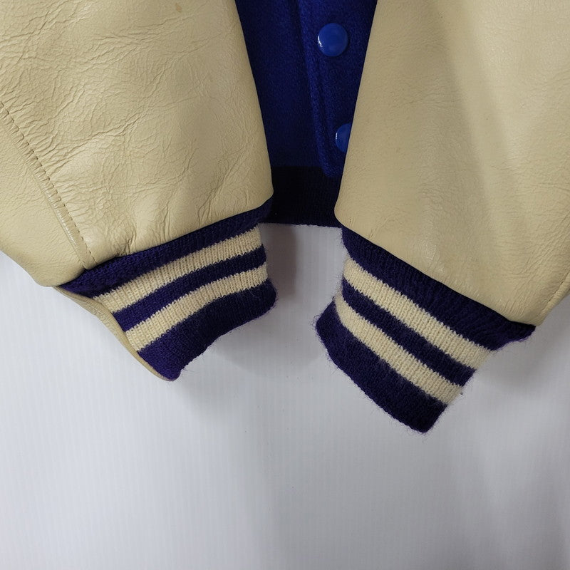 【中古品】【メンズ】 WAREHOUSE ウエアハウス × GOLDENBEAR ゴールデンベア AWARD JACKET アワードジャケット USA製 アウター 145-260306-as-32-izu サイズ：M カラー：ブルー 万代Net店