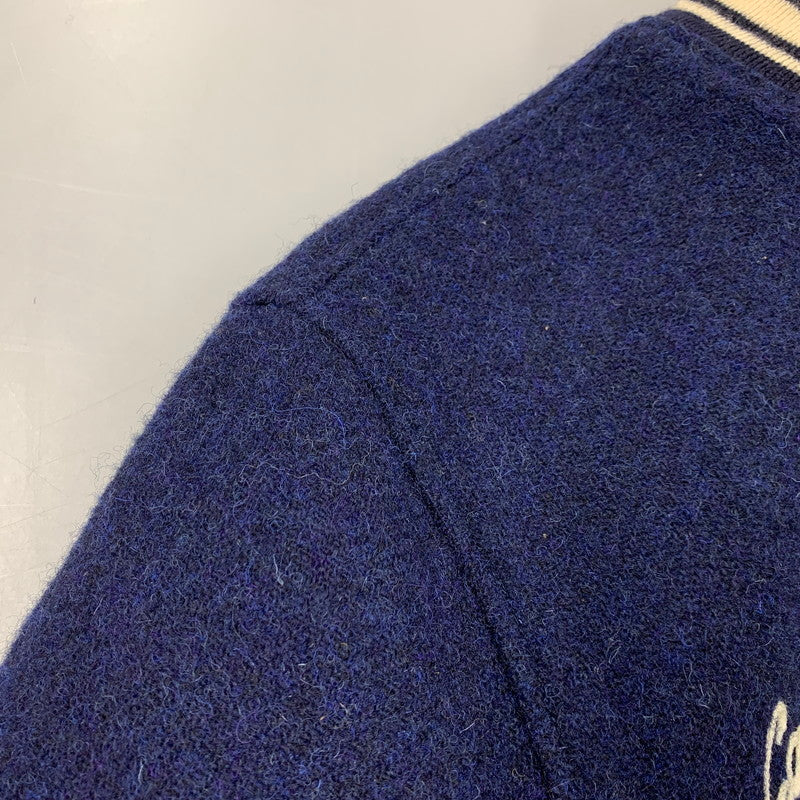 【中古品】【メンズ】 × HARRIS TWEED ハリスツイード WOOL STADIUM JACKET ウール スタジアムジャケット スタジャン 145-260306-as-23-izu サイズ：L カラー：ブルー 万代Net店