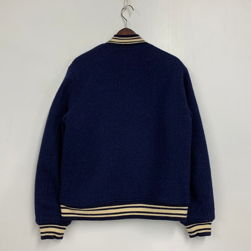 【中古品】【メンズ】 × HARRIS TWEED ハリスツイード WOOL STADIUM JACKET ウール スタジアムジャケット スタジャン 145-260306-as-23-izu サイズ：L カラー：ブルー 万代Net店