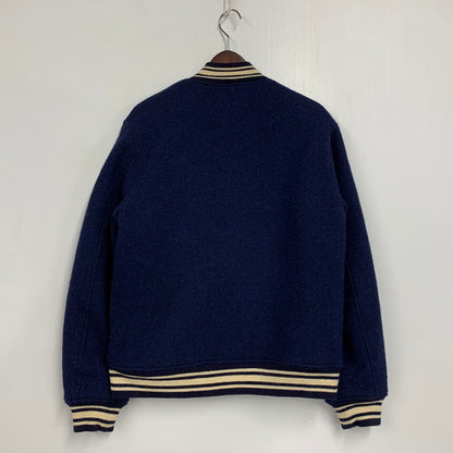 【中古品】【メンズ】 × HARRIS TWEED ハリスツイード WOOL STADIUM JACKET ウール スタジアムジャケット スタジャン 145-260306-as-23-izu サイズ：L カラー：ブルー 万代Net店