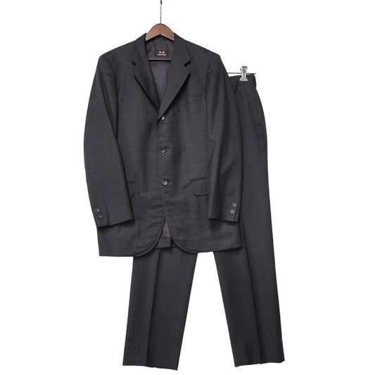 【現状渡し品】【メンズ】 VAN JACKET ヴァンヂャケット WOOL SP SUIT SET UP スーツ セットアップ 146-260306-as-28-izu サイズ：175-93-80 カラー：ブラック 万代Net店