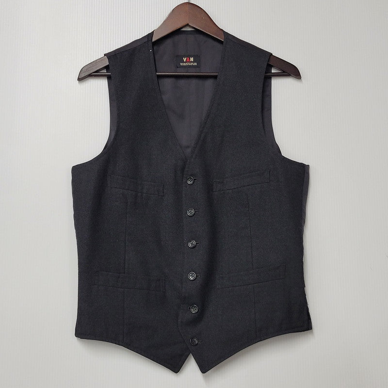 【現状渡し品】【メンズ】 VAN JACKET ヴァンヂャケット WOOL SP SUIT SET UP スーツ セットアップ 146-260306-as-28-izu サイズ：175-93-80 カラー：ブラック 万代Net店