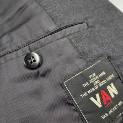 【現状渡し品】【メンズ】 VAN JACKET ヴァンヂャケット WOOL SP SUIT SET UP スーツ セットアップ 146-260306-as-28-izu サイズ：175-93-80 カラー：ブラック 万代Net店