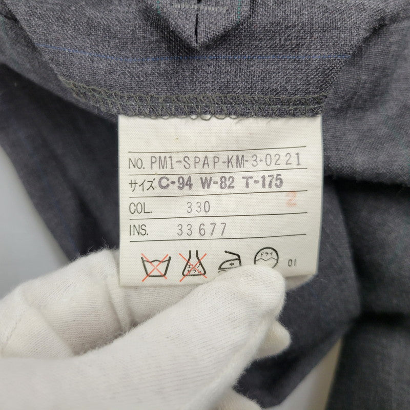 【現状渡し品】【メンズ】 CHAPS RALPH LAUREN チャップス ラルフローレン SUIT SET UP PM1-SPAP-KM-3-0221 スーツ セットアップ 146-260306-as-27-izu サイズ：C-94 W-82 T-175 カラー：グレー 万代Net店