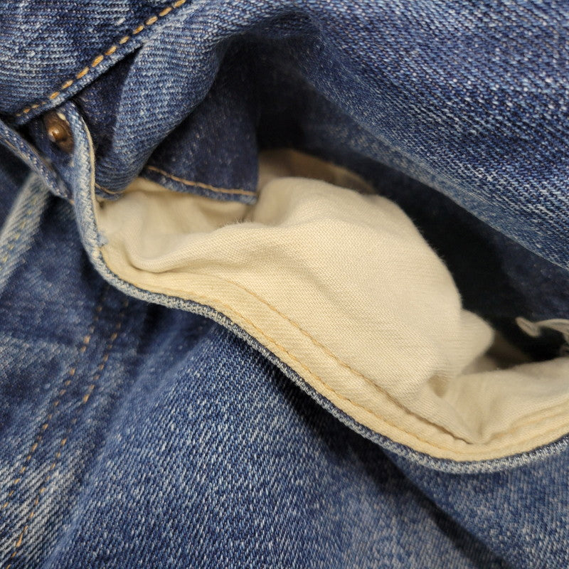 【現状渡し品】【メンズ】 刻印8 赤耳 不均等V 足長R 並行ステッチ ポケット裏シングル 裾チェーン BIG-E 前期 501 DENIM PANTS ビッグE デニム パンツ ボトムス 157-260308-kh-06-izu カラー：インディゴ 万代Net店