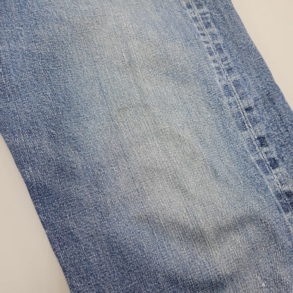 【現状渡し品】【メンズ】 刻印8 赤耳 不均等V 足長R 並行ステッチ ポケット裏シングル 裾チェーン BIG-E 前期 501 DENIM PANTS ビッグE デニム パンツ ボトムス 157-260308-kh-06-izu カラー：インディゴ 万代Net店