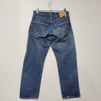 【現状渡し品】【メンズ】 刻印8 赤耳 不均等V 足長R 並行ステッチ ポケット裏シングル 裾チェーン BIG-E 前期 501 DENIM PANTS ビッグE デニム パンツ ボトムス 157-260308-kh-06-izu カラー：インディゴ 万代Net店