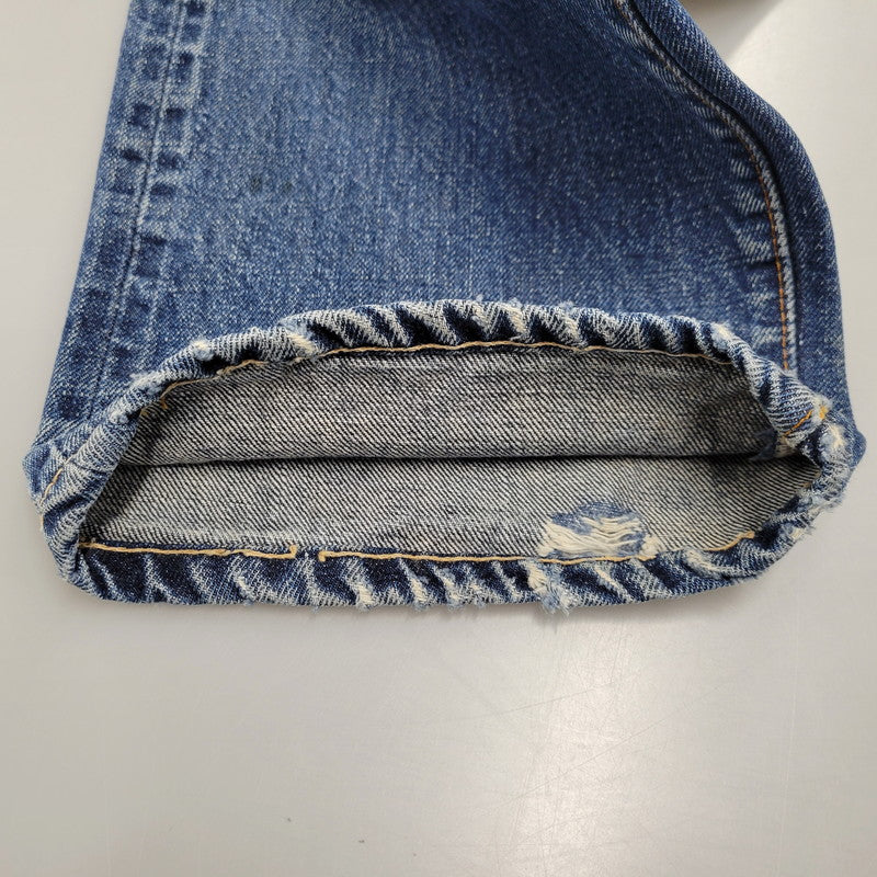 【現状渡し品】【メンズ】 刻印8 赤耳 不均等V 足長R 並行ステッチ ポケット裏シングル 裾チェーン BIG-E 前期 501 DENIM PANTS ビッグE デニム パンツ ボトムス 157-260308-kh-06-izu カラー：インディゴ 万代Net店