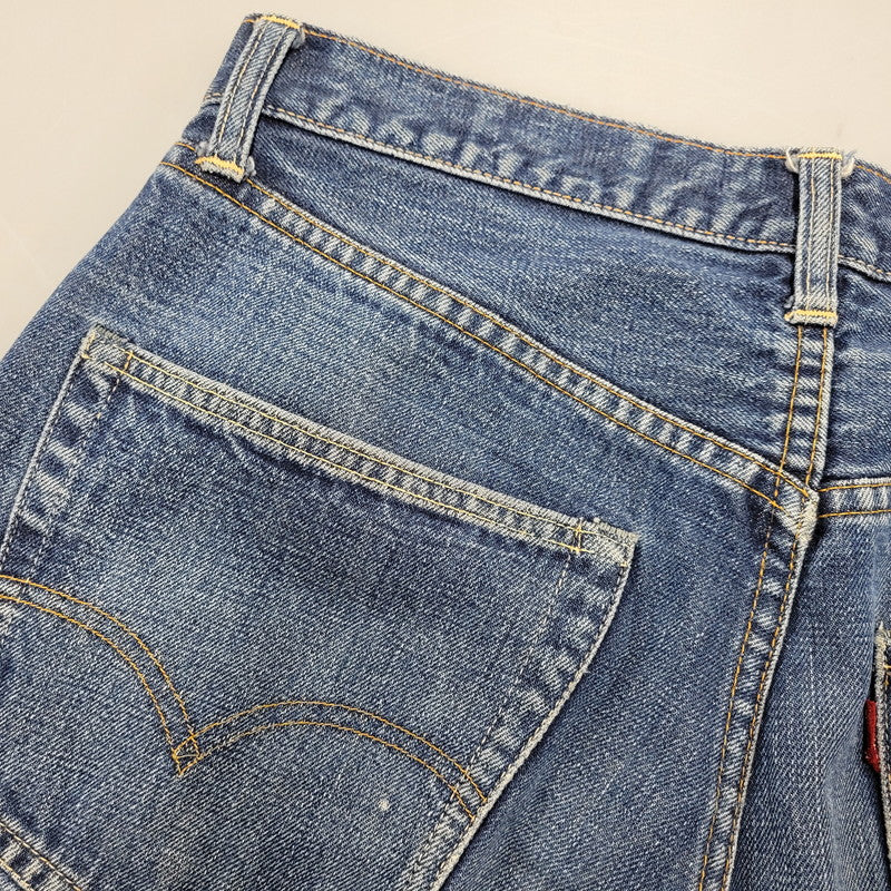 【現状渡し品】【メンズ】 刻印8 赤耳 不均等V 足長R 並行ステッチ ポケット裏シングル 裾チェーン BIG-E 前期 501 DENIM PANTS ビッグE デニム パンツ ボトムス 157-260308-kh-06-izu カラー：インディゴ 万代Net店