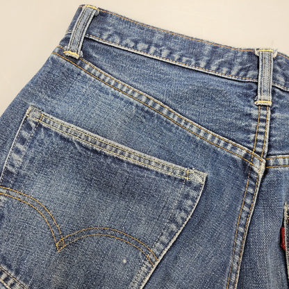 【現状渡し品】【メンズ】 刻印8 赤耳 不均等V 足長R 並行ステッチ ポケット裏シングル 裾チェーン BIG-E 前期 501 DENIM PANTS ビッグE デニム パンツ ボトムス 157-260308-kh-06-izu カラー：インディゴ 万代Net店