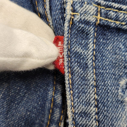 【現状渡し品】【メンズ】 刻印8 赤耳 不均等V 足長R 並行ステッチ ポケット裏シングル 裾チェーン BIG-E 前期 501 DENIM PANTS ビッグE デニム パンツ ボトムス 157-260308-kh-06-izu カラー：インディゴ 万代Net店