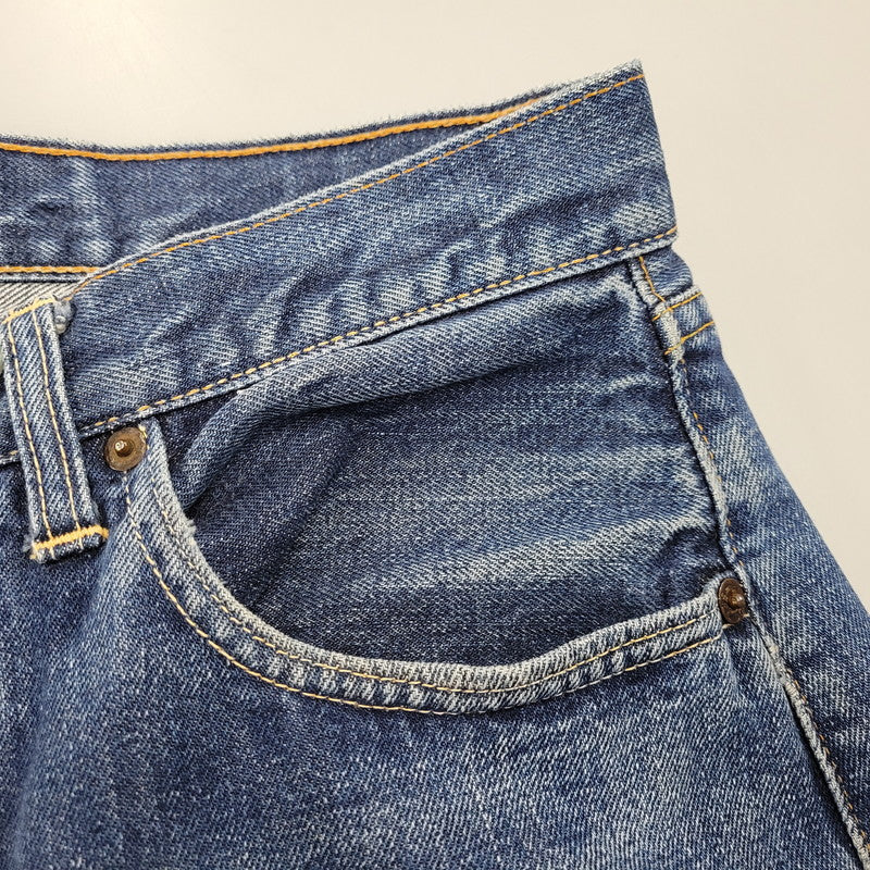 【現状渡し品】【メンズ】 刻印8 赤耳 不均等V 足長R 並行ステッチ ポケット裏シングル 裾チェーン BIG-E 前期 501 DENIM PANTS ビッグE デニム パンツ ボトムス 157-260308-kh-06-izu カラー：インディゴ 万代Net店