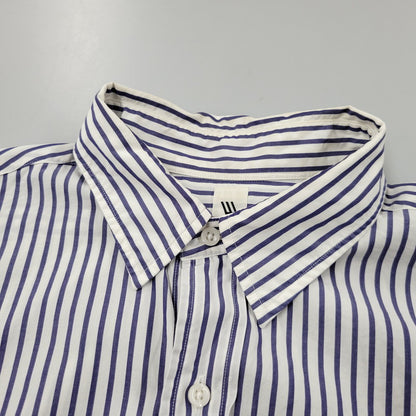 【中古品】【メンズ】 L'ECHOPPE レショップ 20-050-053-0032 STRIPE WIDE REGULAR SHIRTS ストライプ ワイド レギュラー シャツ トップス 長袖 140-260311-kh-13-izu サイズ：2 カラー：ネイビー×ホワイト 万代Net店