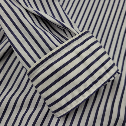 【中古品】【メンズ】 L'ECHOPPE レショップ 20-050-053-0032 STRIPE WIDE REGULAR SHIRTS ストライプ ワイド レギュラー シャツ トップス 長袖 140-260311-kh-13-izu サイズ：2 カラー：ネイビー×ホワイト 万代Net店