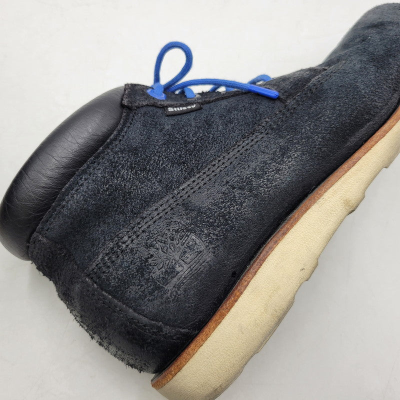 【中古品】【メンズ/レディース】 STUSSY×TIMBERLAND ステューシー×ティンバーランド 39585 30周年記念 4 EYELET CHUKKA BOOT フォー アイレット チャッカ ブーツ シューズ 靴 164-260306-cs-09-izu サイズ：US8 カラー：ブラック 万代Net店