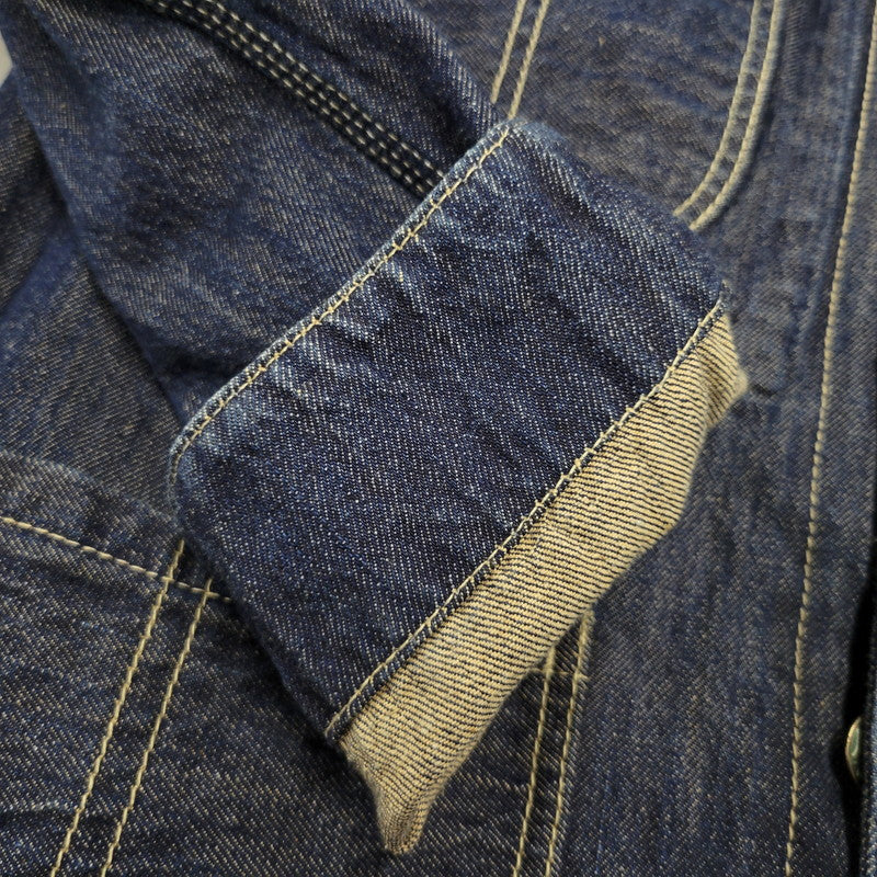 【中古品】【メンズ】 YAMANE ヤマネ DENIM COVER ALL LOT3006 デニム カバーオール ジャケット アウター 145-260306-as-30-izu サイズ：42-44 カラー：インディゴ 万代Net店