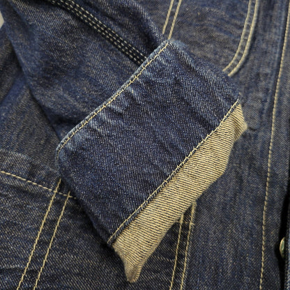 【中古品】【メンズ】 YAMANE ヤマネ DENIM COVER ALL LOT3006 デニム カバーオール ジャケット アウター 145-260306-as-30-izu サイズ：42-44 カラー：インディゴ 万代Net店