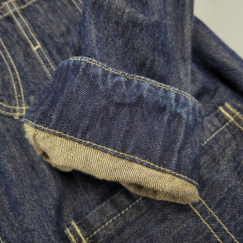 【中古品】【メンズ】 YAMANE ヤマネ DENIM COVER ALL LOT3006 デニム カバーオール ジャケット アウター 145-260306-as-30-izu サイズ：42-44 カラー：インディゴ 万代Net店