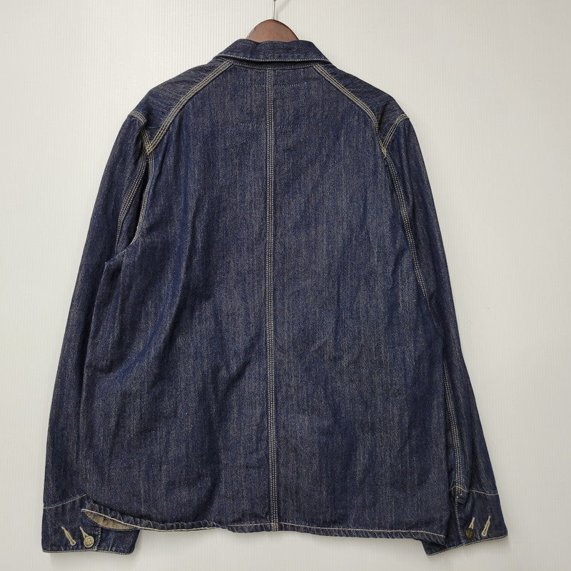 【中古品】【メンズ】 YAMANE ヤマネ DENIM COVER ALL LOT3006 デニム カバーオール ジャケット アウター 145-260306-as-30-izu サイズ：42-44 カラー：インディゴ 万代Net店