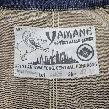 【中古品】【メンズ】 YAMANE ヤマネ DENIM COVER ALL LOT3006 デニム カバーオール ジャケット アウター 145-260306-as-30-izu サイズ：42-44 カラー：インディゴ 万代Net店